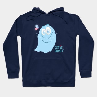 Cute funny ghost halloween with butterfly Hoodie